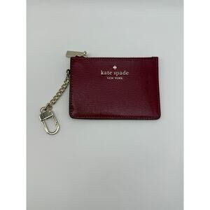 NWT Kate Spade Red Jam Textured Patent Leather Small Pocket Purse Wallet